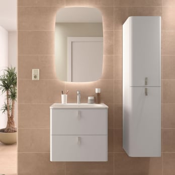 Conjunto mueble de baño con lavabo mineral solid Salgar Uniiq
