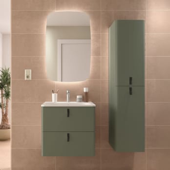 Conjunto mueble de baño con lavabo de ceramica Salgar Uniiq