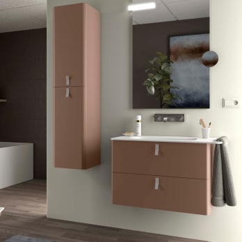 Conjunto mueble de baño con lavabo de ceramica Salgar Uniiq