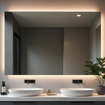 Espejo de baño con luz LED Bruntec Dune