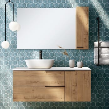 Mueble de baño con encimera de Solid Surface Bruntec Coban