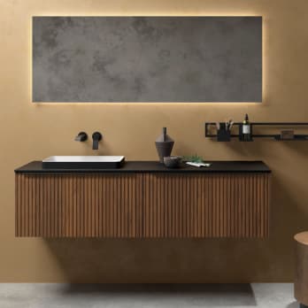 Mueble de baño con encimera de madera Salgar Biba