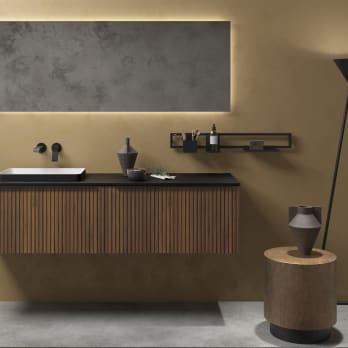 Mueble de baño con encimera de madera Salgar Biba