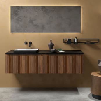 Mueble de baño con encimera de madera Salgar Biba