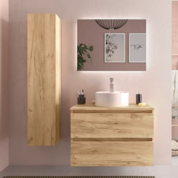 Mueble de baño para lavabo sobre encimera Salgar Bequia nórdico