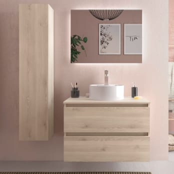 Mueble de baño para lavabo sobre encimera Salgar Bequia nórdico