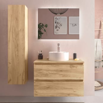 Mueble de baño para lavabo sobre encimera Salgar Bequia nórdico