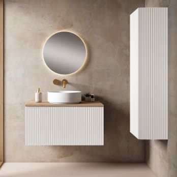 Mueble de baño con encimera MDF Hidrófuga Visobath Bari