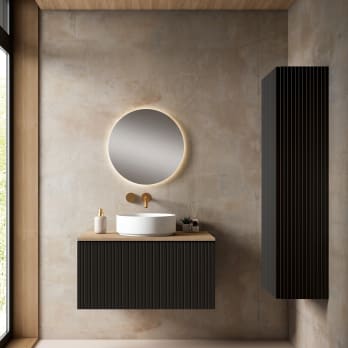 Mueble de baño con encimera MDF Hidrófuga Visobath Bari