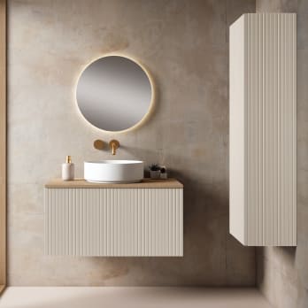 Mueble de baño con encimera MDF Hidrófuga Visobath Bari
