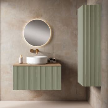 Mueble de baño con encimera MDF Hidrófuga Visobath Bari