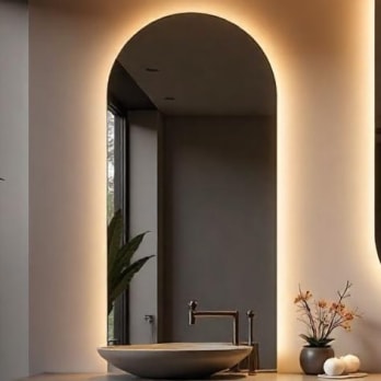 Espejo arco con luz LED Bruntec Lama