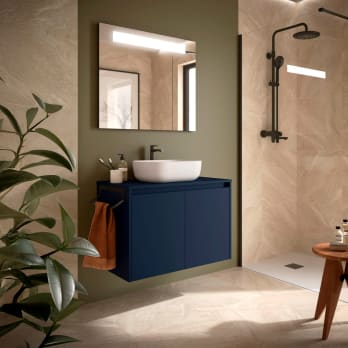 Mueble de baño con encimera de madera Salgar Noja