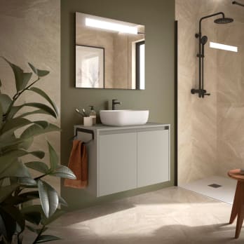 Mueble de baño con encimera de madera Salgar Noja