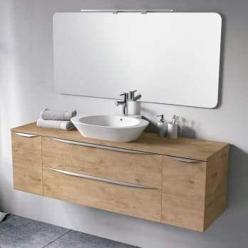 Mueble de baño con encimera de madera Coycama Landes