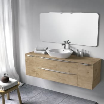 Mueble de baño con encimera de madera Coycama Landes