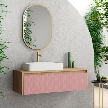 Mueble de baño Coycama lambda con encimera de madera