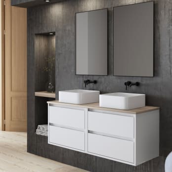 Mueble de baño con encimera de madera Bruntec Boston