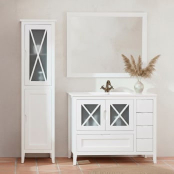 Conjunto mueble de baño rústico Bruntec Kai