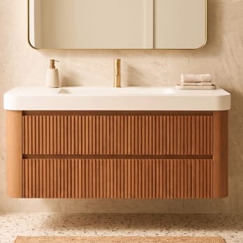 Conjunto de mueble de baño con lavabo Solid Surface Bruntec Duna