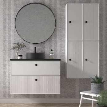 Mueble de baño con encimera de Microtec de Avila Dos Blanca