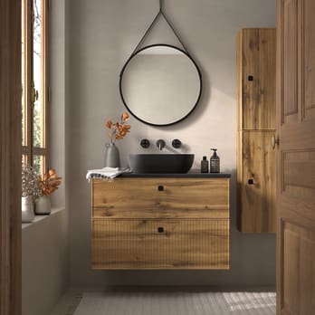 Mueble de baño con encimera de Microtec de Avila Dos Blanca