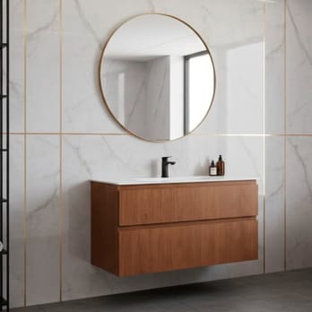 Conjunto de mueble de baño madera maciza Bruntec Alpes 2