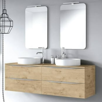 Mueble de baño con encimera de madera Coycama Landes