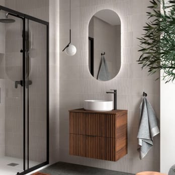 Mueble de baño con encimera de madera Salgar Biba