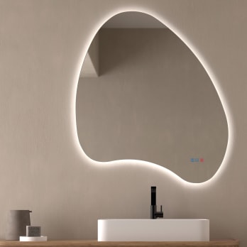 Espejo de baño con luz LED Bruntec Wave