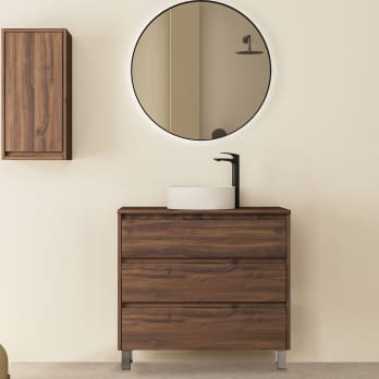 Mueble de baño con encimera de madera Bruntec Boston