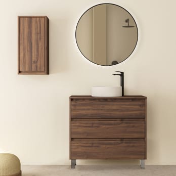 Mueble de baño con encimera de madera Bruntec Boston