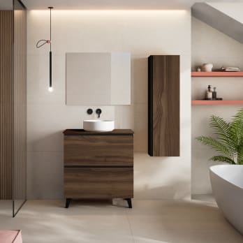Mueble de baño con encimera de MDF Hidrófuga de madera Visobath Granada