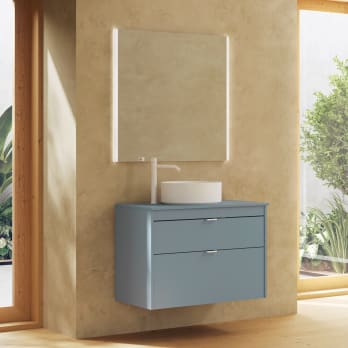 Mueble de baño con encimera de madera Royo  Logika