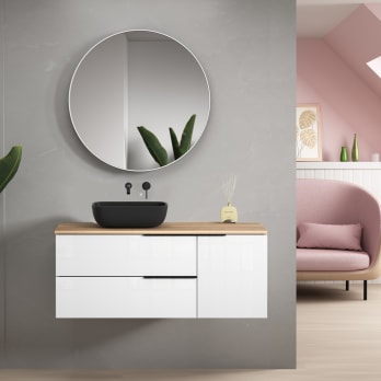 Mueble de baño con encimera de madera Bruntec Coban