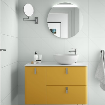 Mueble de baño con encimera solid surface Salgar Uniiq