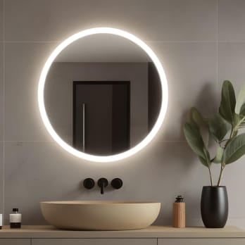 Espejo de baño con luz LED Bruntec Moon