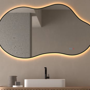 Espejo de baño con luz LED Bruntec Stone