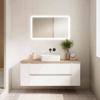 Mueble de baño con encimera Hidrofuga roble costa Viso Box