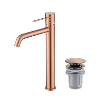 Pack Grifo de lavabo caño alto Imex Génova + Válvula click-clack
