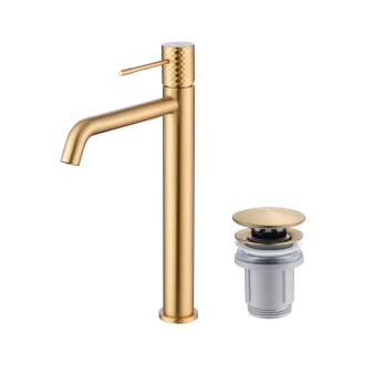 Pack Grifo de lavabo caño alto Imex Génova + Válvula click-clack