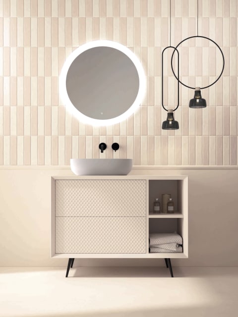 Baño de estilo Muebles de baño Vintage y Classic Glam con mueble de baño a medida