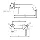 Grifo de lavabo empotrado GME Sirio Croquis 10
