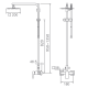 Conjunto de ducha Imex Valencia Croquis 4