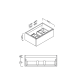 Mueble de baño con encimera de madera Coycama Landes Croquis 7