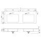 Lavabo encastrado Coycama Zen Croquis 1