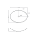 Lavabo sobre encimera fondo Coycama Oval Croquis 5