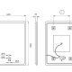 Espejo de baño con luz LED Ledimex Praga Croquis 13