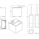 Conjunto de accesorios de baño Cosmic The Grid Croquis 3