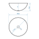 Lavabo sobre encimera Bruntec Top Croquis 3